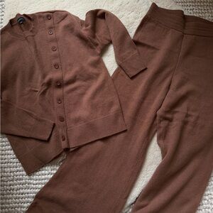 Summersalt Women's Brown Knit Set size M/L cashmere wool blend